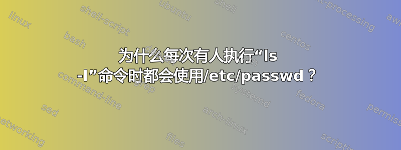 为什么每次有人执行“ls -l”命令时都会使用/etc/passwd？