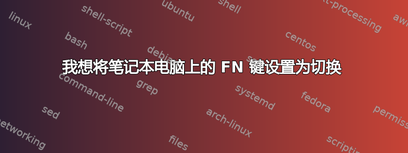 我想将笔记本电脑上的 FN 键设置为切换