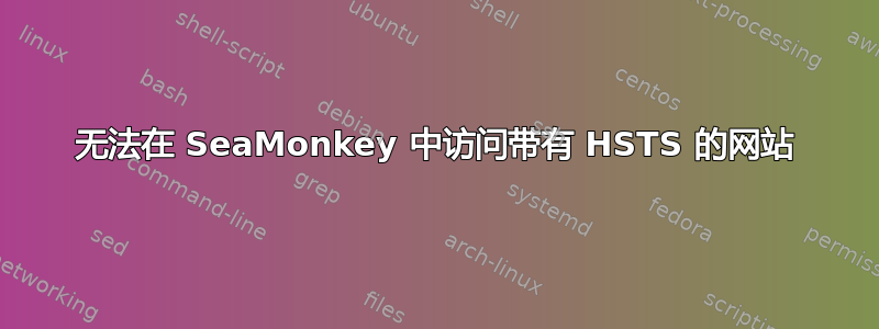 无法在 SeaMonkey 中访问带有 HSTS 的网站