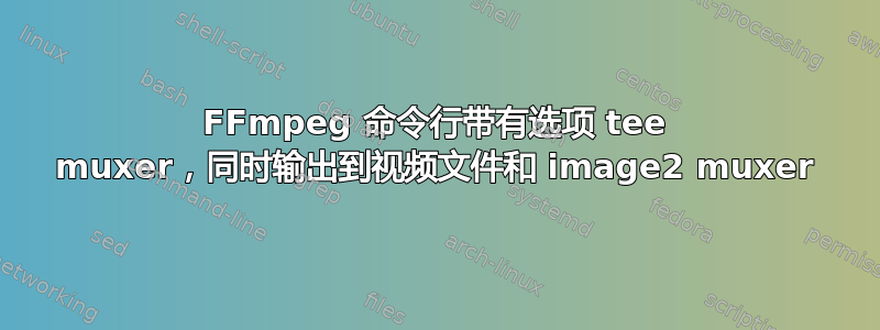 FFmpeg 命令行带有选项 tee muxer，同时输出到视频文件和 image2 muxer