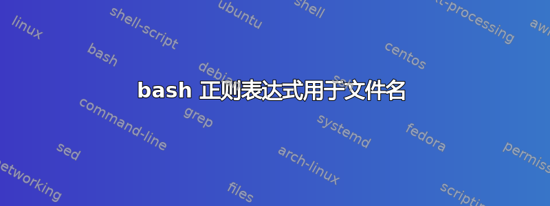 bash 正则表达式用于文件名