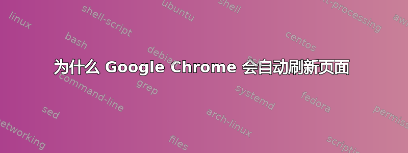 为什么 Google Chrome 会自动刷新页面