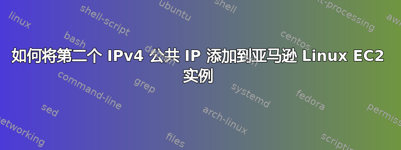 如何将第二个 IPv4 公共 IP 添加到亚马逊 Linux EC2 实例