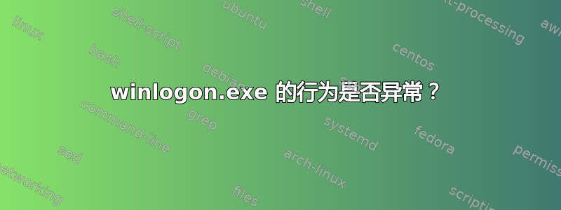 winlogon.exe 的行为是否异常？