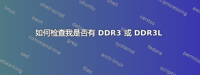 如何检查我是否有 DDR3 或 DDR3L