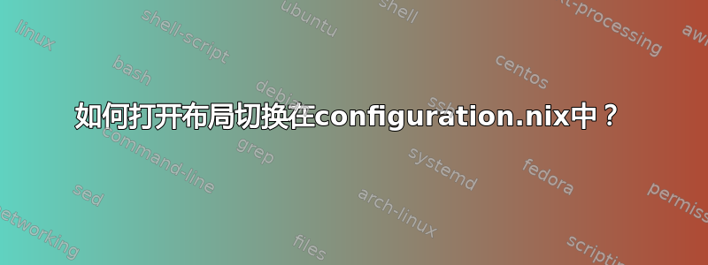 如何打开布局切换在configuration.nix中？