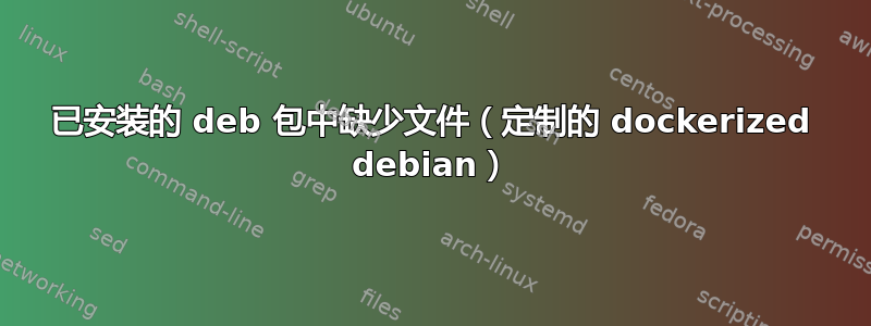 已安装的 deb 包中缺少文件（定制的 dockerized debian）