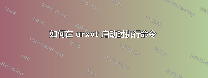 如何在 urxvt 启动时执行命令