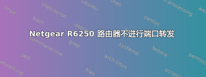 Netgear R6250 路由器不进行端口转发