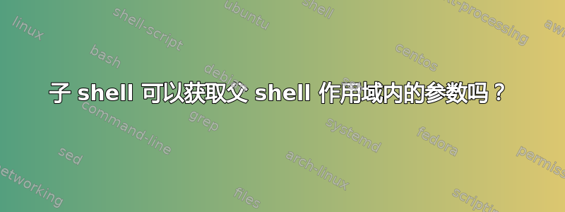 子 shell 可以获取父 shell 作用域内的参数吗？