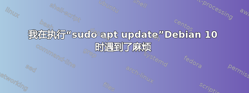 我在执行“sudo apt update”Debian 10 时遇到了麻烦