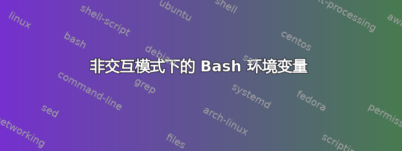 非交互模式下的 Bash 环境变量