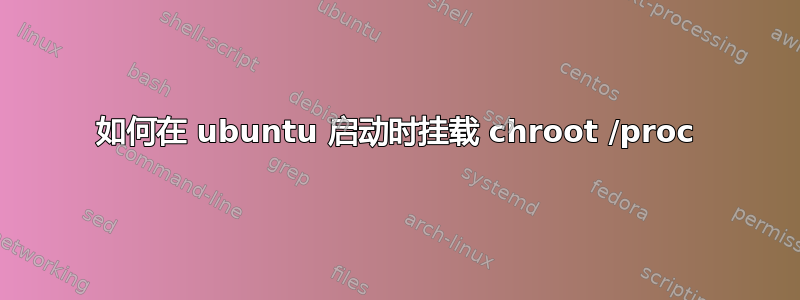 如何在 ubuntu 启动时挂载 chroot /proc