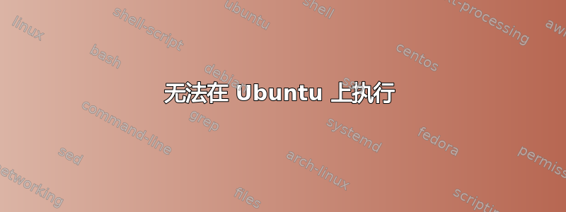 无法在 Ubuntu 上执行