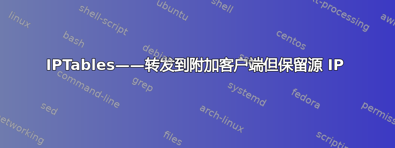 IPTables——转发到附加客户端但保留源 IP