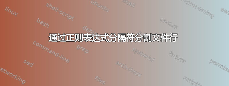 通过正则表达式分隔符分割文件行