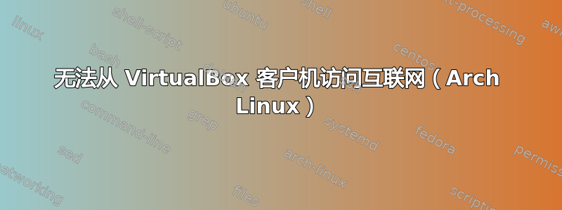 无法从 VirtualBox 客户机访问互联网（Arch Linux）