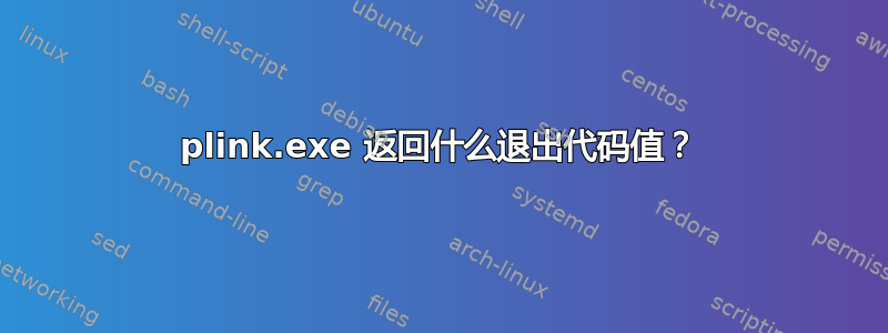 plink.exe 返回什么退出代码值？