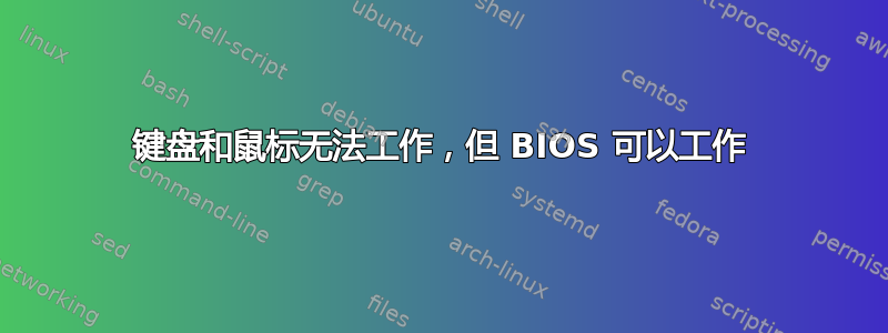 键盘和鼠标无法工作，但 BIOS 可以工作