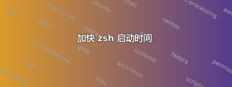 加快 zsh 启动时间