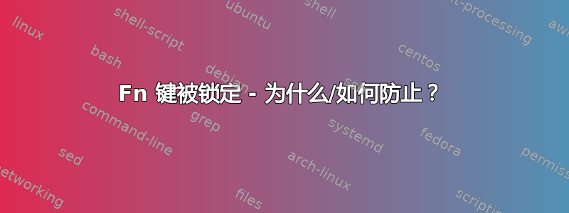 Fn 键被锁定 - 为什么/如何防止？