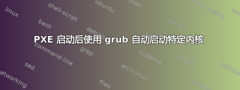 PXE 启动后使用 grub 自动启动特定内核