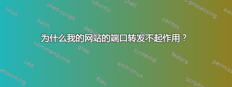 为什么我的网站的端口转发不起作用？