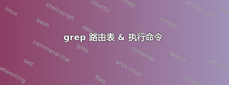 grep 路由表 & 执行命令