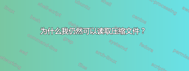 为什么我仍然可以读取压缩文件？