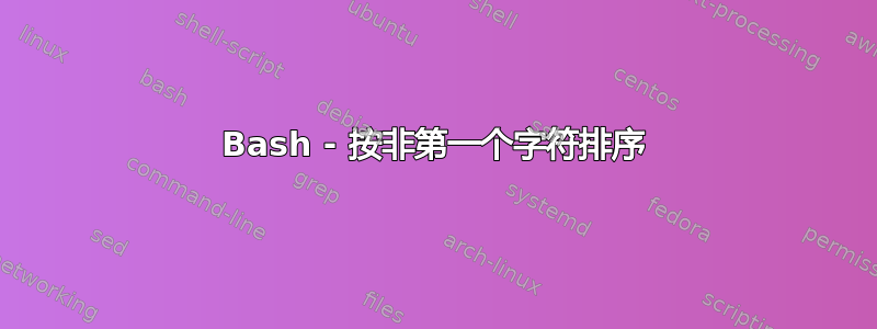 Bash - 按非第一个字符排序