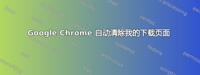 Google Chrome 自动清除我的下载页面