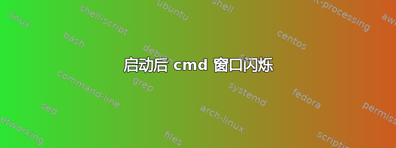 2 启动后 cmd 窗口闪烁