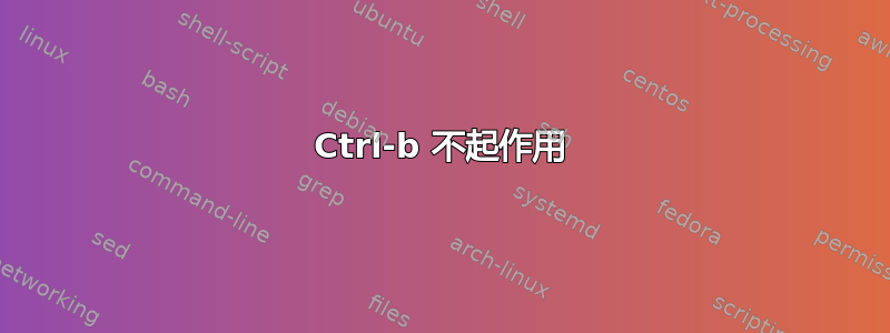 Ctrl-b 不起作用