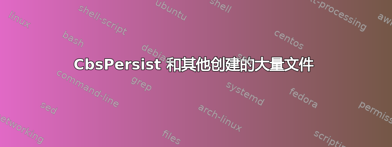 CbsPersist 和其他创建的大量文件