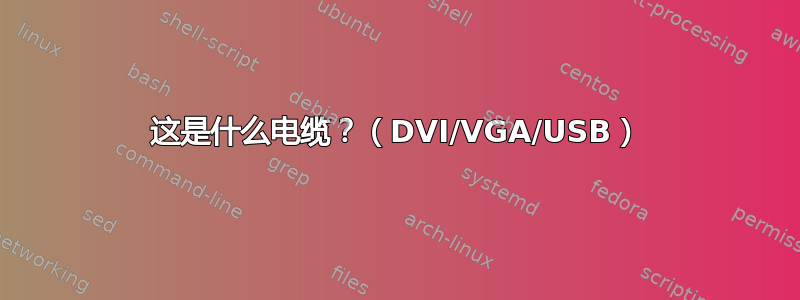 这是什么电缆？（DVI/VGA/USB）