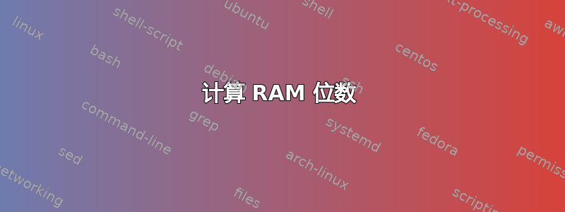 计算 RAM 位数