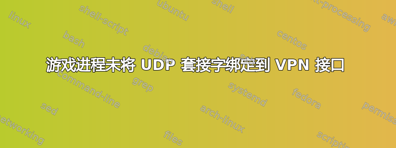 游戏进程未将 UDP 套接字绑定到 VPN 接口