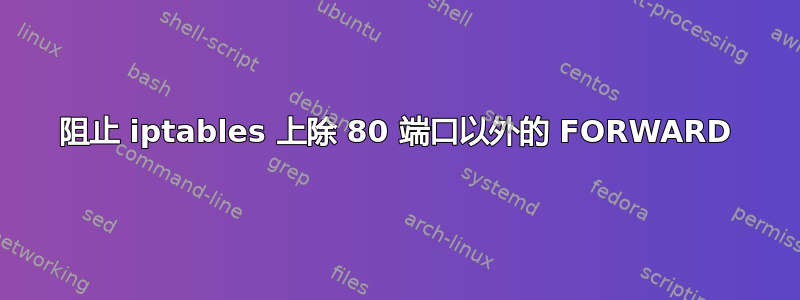 阻止 iptables 上除 80 端口以外的 FORWARD