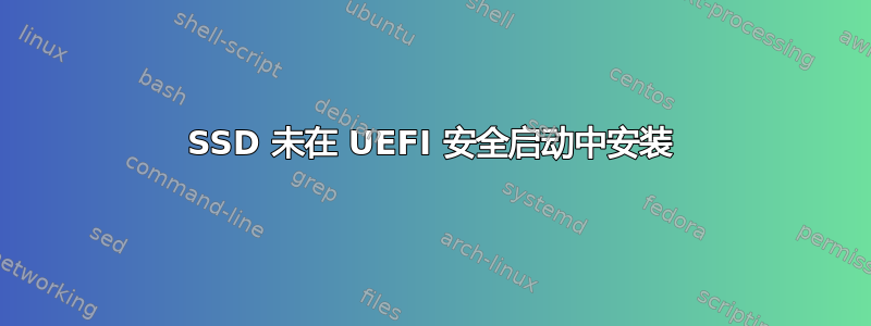 SSD 未在 UEFI 安全启动中安装