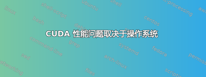 CUDA 性能问题取决于操作系统