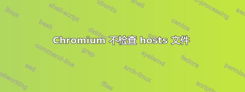 Chromium 不检查 hosts 文件