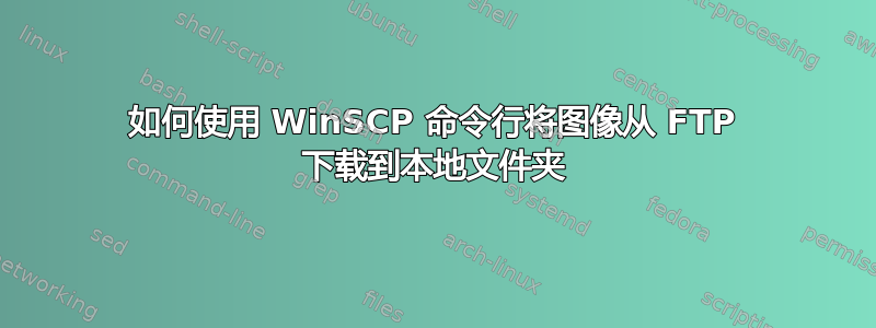 如何使用 WinSCP 命令行将图像从 FTP 下载到本地文件夹