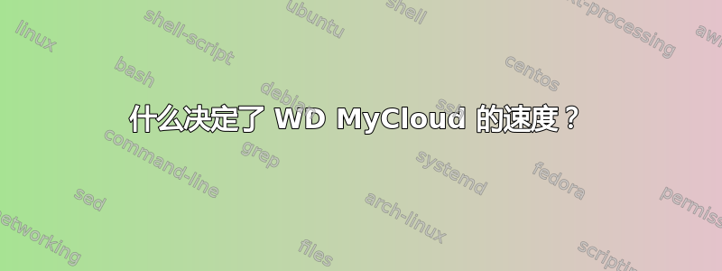 什么决定了 WD MyCloud 的速度？