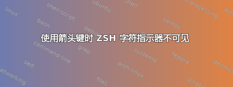 使用箭头键时 ZSH 字符指示器不可见