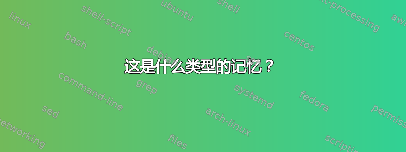 这是什么类型的记忆？