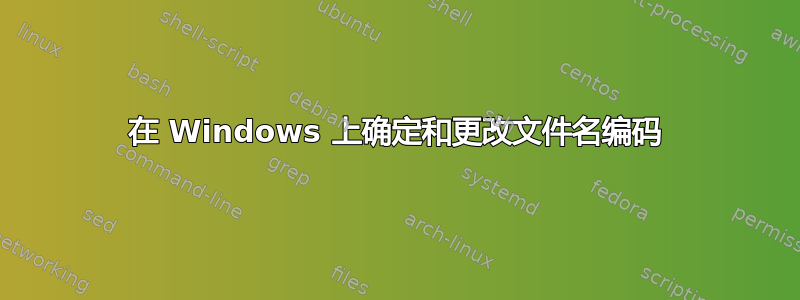 在 Windows 上确定和更改文件名编码