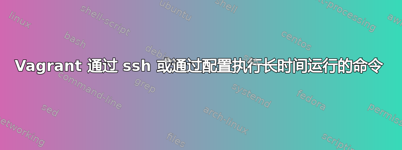 Vagrant 通过 ssh 或通过配置执行长时间运行的命令