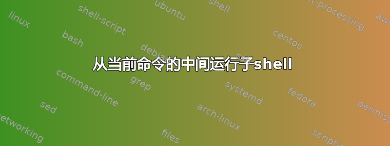 从当前命令的中间运行子shell