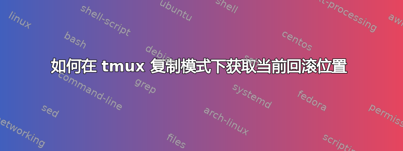 如何在 tmux 复制模式下获取当前回滚位置