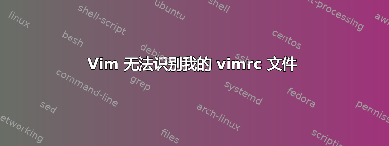 Vim 无法识别我的 vimrc 文件